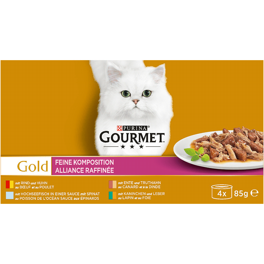 Purina Gourmet Gold Sauce Delight Huhn, 4x85g bestellen