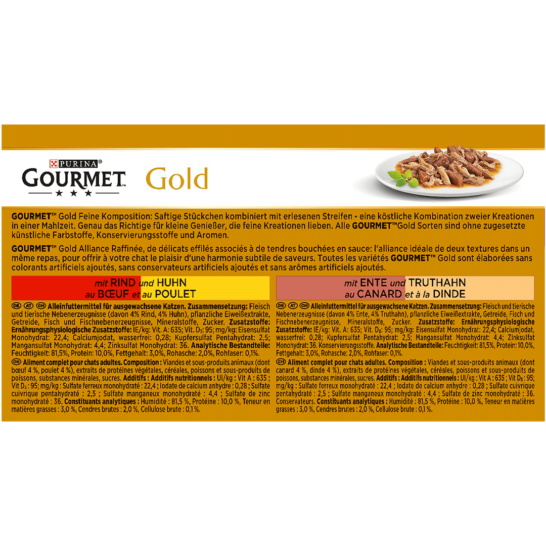 Purina Gourmet Gold Sauce Delight Huhn, 4x85g bestellen