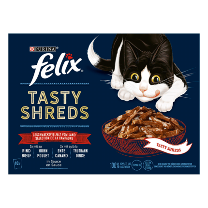 FELIX® Tasty Shreds Geschmackvielfalt vom Land