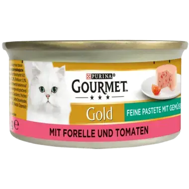 GOURMET™ Gold Feine Pastete mit Forelle und Tomaten Seitenansicht