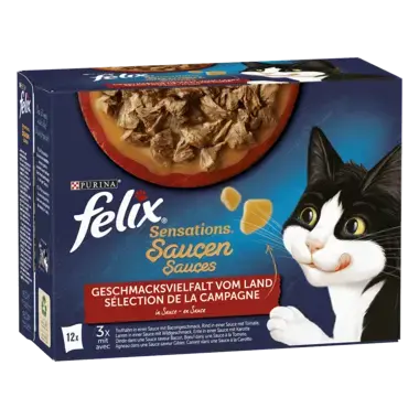 FELIX® Sensations Saucen Geschmacksvielfalt vom Land Seitenansicht
