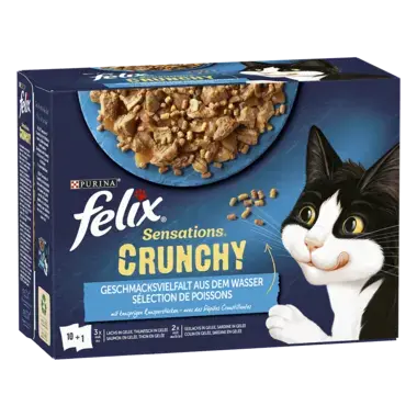 FELIX® Sensations Crunchy Geschmacksvielfalt aus dem Wasser Seitenansicht