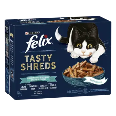 FELIX® Tasty Shreds Geschmackvielfalt aus dem Wasser Seitenansicht