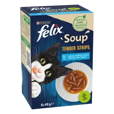 FELIX Soup Strips Geschmacksvielfalt aus dem Wasser Seitenansicht 